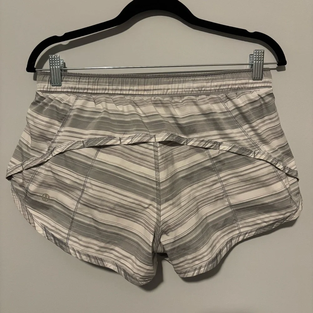 Lululemon Athletica Gray and White Athletic Shorts